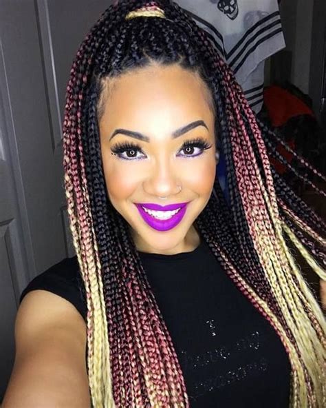 Im In Love With Her Box Braids That Lipstick Is Pretty Too I Wonder What Brandshade It Is