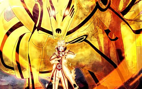 Naruto Uzumaki Bijuu Mode The Formidable Power Wallpaper