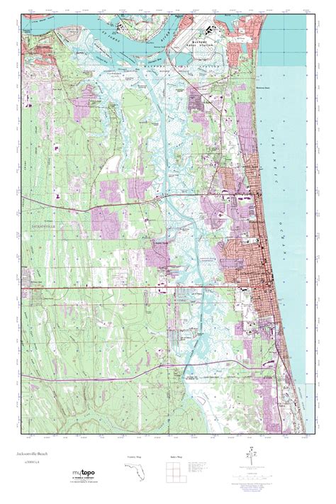 Mytopo Jacksonville Beach Florida Usgs Quad Topo Map