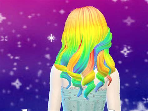 The Sims Resource Rainbow Hair Recolor