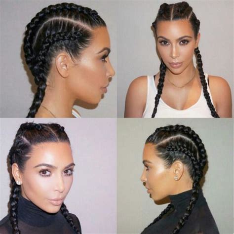 Kim Kardashian Braided Hairstyles