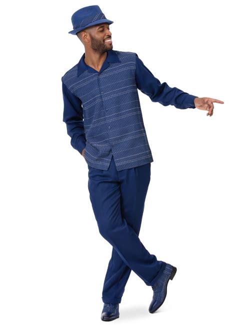 Montique 2014 Mens Walking Suits Navy Leisure Suits Abby Fashions