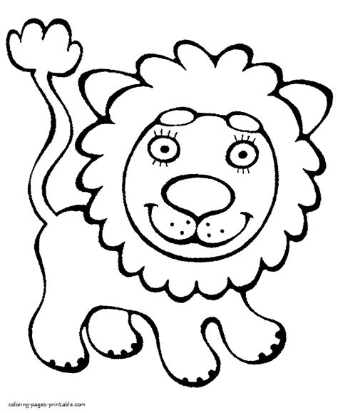 Pencil and paper can be so much fun. Preschool colouring sheets. Lion || COLORING-PAGES ...