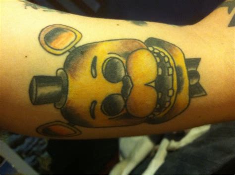 My Golden Freddy Tattoo Super Hard To Get A Good Angled Pic Of This