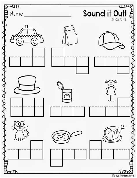 Free Worksheets Cvc For Kinder Sight Word Practice Kindergarten Words