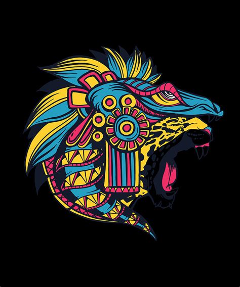 Jaguar Aztec Art Mexican Art Digital Art By Norman W