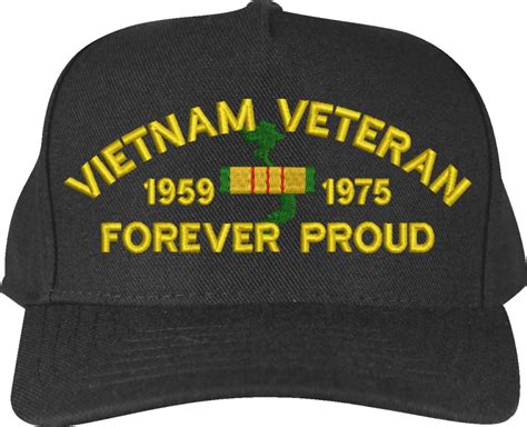 Vietnam Veteran Forever Proud Custom Embroidered Cap