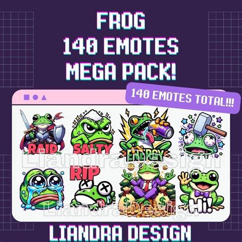 Emotes Frog Twitch Emote Mega Pack Frogs Twitch Emotes Youtube Discord Emote Chibi Frog