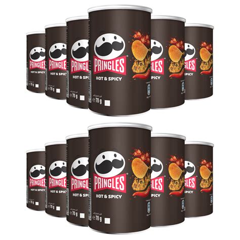 Buy Pringle And Spicy Flavour Potato Chips 70 G Each Pack Of 12 Cans