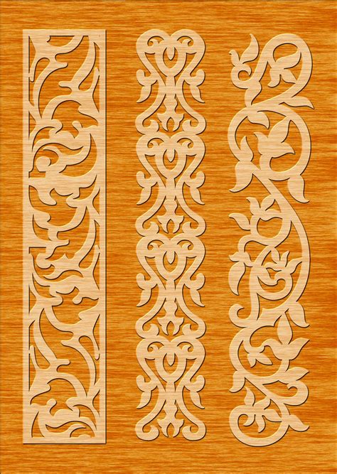 7 Border Cutting File For Laser Cnc Plasma Floral Wall Etsy