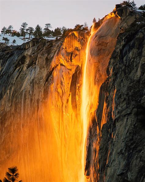 Horse Tail Waterfall Becomes Firefall In Yosemite National Park