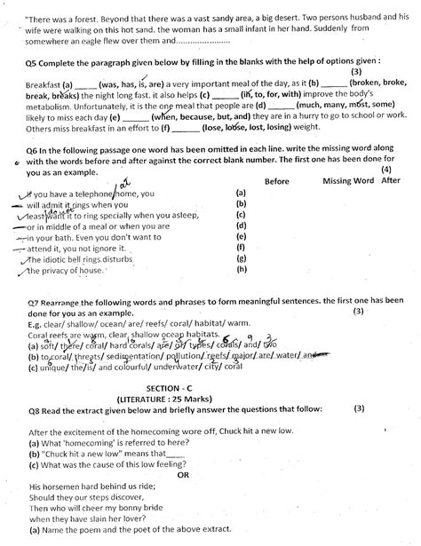 English4all Class Ix English D A V Public School Kailash Colony Sa 1 Question Paper 2015 2016