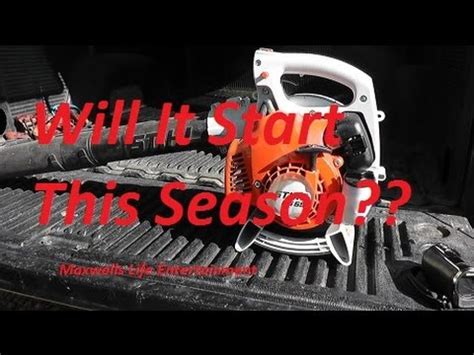 It is in good shape and good running condition but it is used so it is a little dirty and has marks throughout it from normal use as seen in the pictures. 2016 cold start old start stihl bg 55 leaf blower maxwellsworld - YouTube