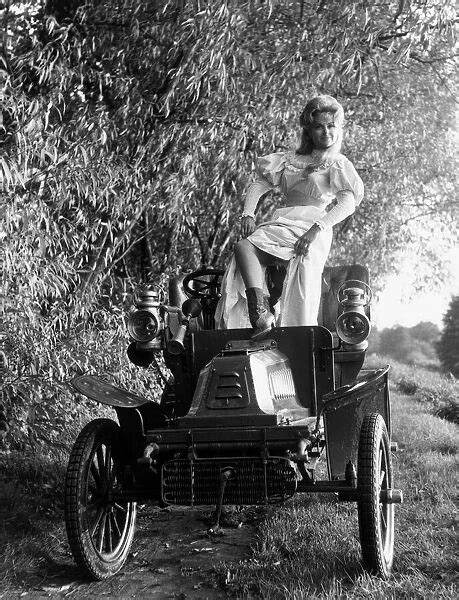 Actress Martha Hyer Poses On A Vintage De Dion Motor Car 21287727