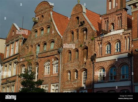 Old Gothic Brick Architecture Buildings In The Historical City Center
