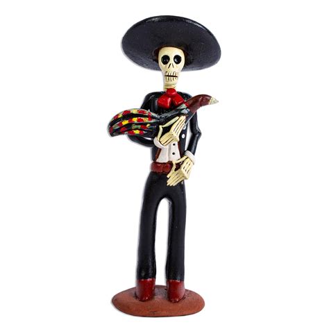 Unicef Market Mexican Folk Art Skeletal Cowboy Sculpture Charro Catrin