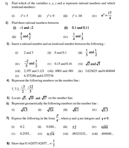 Check spelling or type a new query. Important questions for class 9 maths Chapter 1 Number System