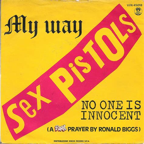 Sex Pistols My Way 1978 Virgin Vin 45018│italy 745 Vinyl
