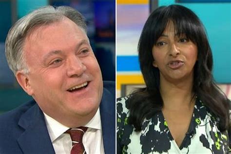 Itv Good Morning Britain S Ed Balls Mutters My God At Ranvir Singh After Tense Row