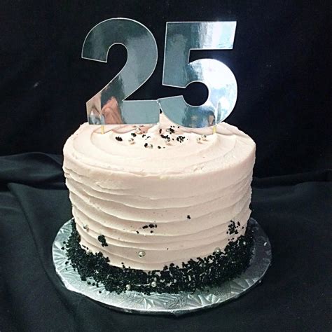 25th Birthday Cakes For Her 25th Birthday Birthday Cake Pink Spray