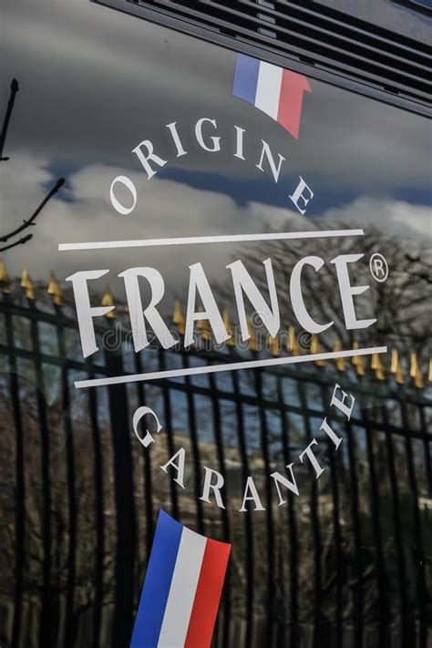 Origine France Garantie Mark Editorial Stock Image Image Of Sign