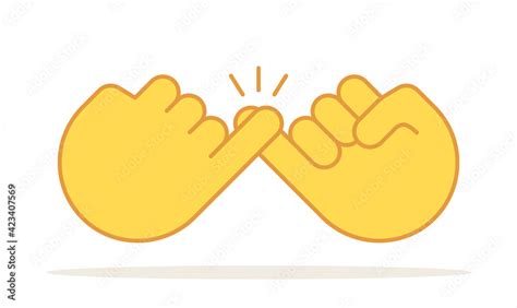 Pinky Promise Icon Finger Vector Trustworthy Swear Cooperation