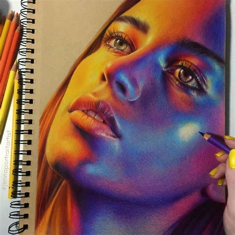 🌈⋆𝔍𝔢𝔫𝔫𝔞⋆ On Instagram “🌈☀️ Finished Colour Pencil Drawing On