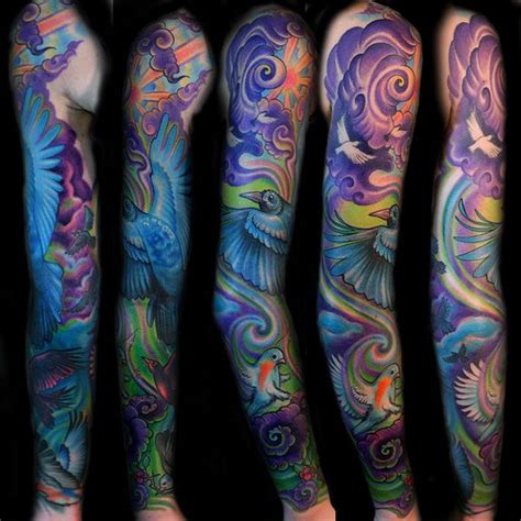 60 Cool Sleeve Tattoo Designs Colorful Sleeve Tattoos Tattoos For