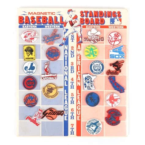 Lot 1970s Mlb Magnetic Standings Board With 23 Original