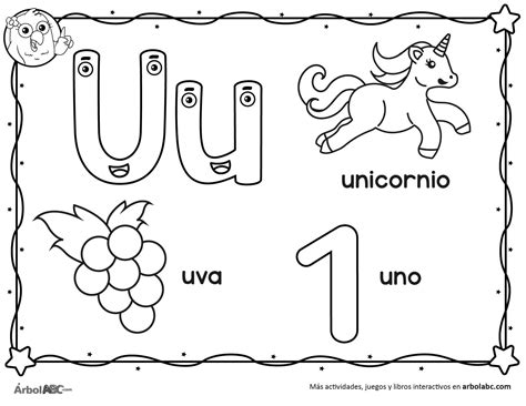 Letra U Para Colorear Árbol Abc Actividades De Letras Enseñanza De