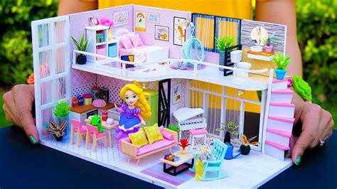 Diy miniature dollhouse kit mini 3d wooden house with furniture lights s3w6. DIY Miniature Dollhouse Room ~ Rapunzel Room Decor *New ...