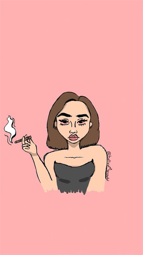 Girl Smoking Aesthetic Wallpaper