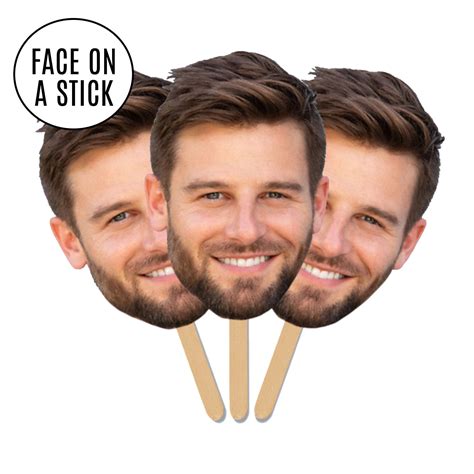 Face On A Stick Big Head Cutouts Bachelorette Party Birthday Groom Face