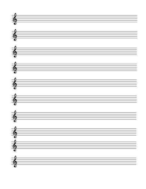 Kostenloses Blank Musical Notes Paper