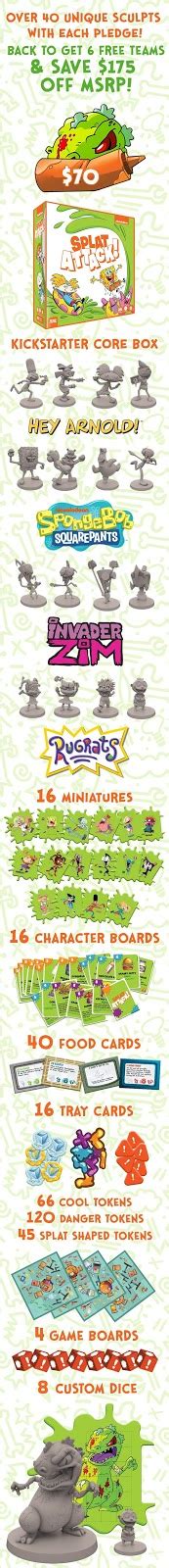 Nickalive Idw Games To Release 90s Nick Themed Nickelodeon Splat Attack Board Game