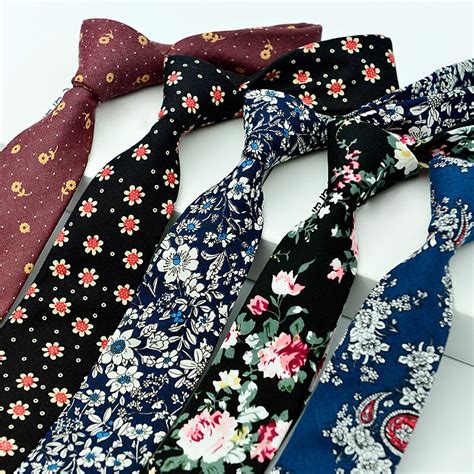 factory 20 styles novelty 6cm classic mens skinny ties cotton floral paisley polka dots print