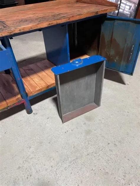 Vintage Industrial Workbench In Steel For Sale At Pamono
