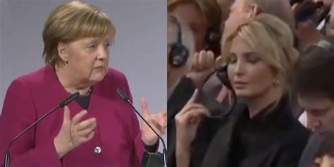 Watch Ivanka Trumps Reaction When Angela Merkel Slams Donald Trump At