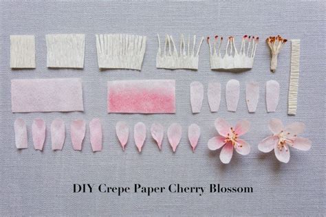 Diy Crepe Paper Cherry Blossom Tutorial Sakura How To Make Paper