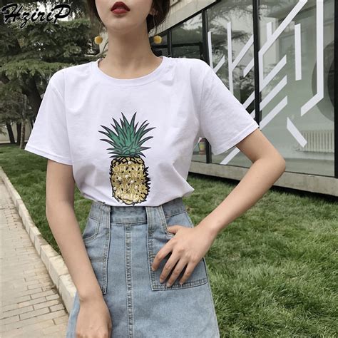 Hzirip 2018 Preppy Style New Print T Shirts Women Casual Tee Shirt Ladies Loose Short Sleeve