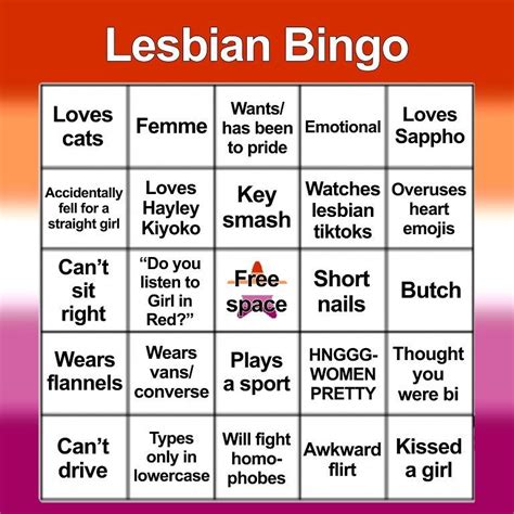 Lesbian Bingo Blank Template Imgflip
