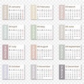 簡單的日曆2022可打印和可編輯 柔和的顏色, 2022年, 覆歷, 2022年日曆素材圖案，PSD和PNG圖片免費下載