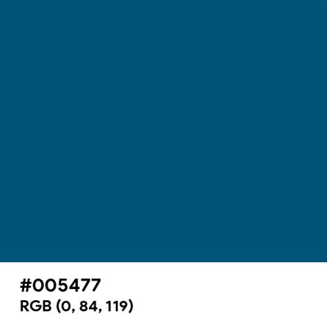 Ocean Blue Color Hex Code Is 005477