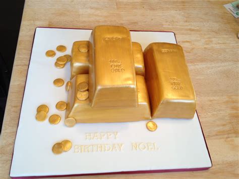 Gold Bar Birthday Cake Gold Bars Golden Birthday Cakes Birthday