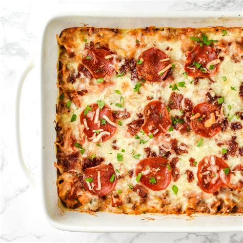 Meat Lovers Spaghetti Squash Pizza Casserole Project Meal Plan