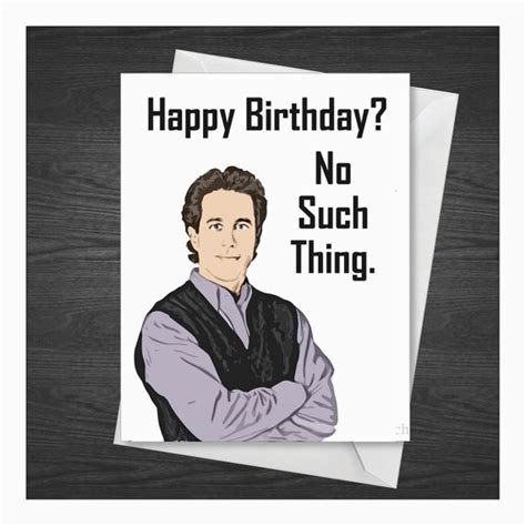 Seinfeld Birthday Card Happy Birthday Seinfeld Greeting Card Jerry