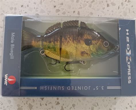 H2o Xpress 35 Hard Jointed Sunfish Swim Bait Male Bluegill Lures Lot