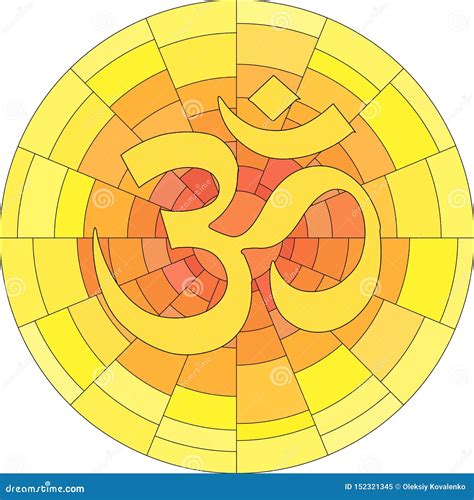 Buddhist Symbol Ohm Vector Illustration On White Background Om Stock