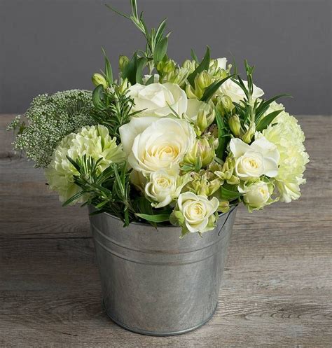 Bucket Of Herbs And Garden Flowers By The Flower Studio