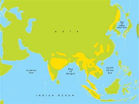 Earth Map Of Where Tigers Live